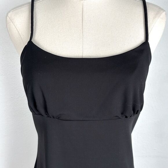Vintage La Belle Black Babydoll Slip Mini Dress 7 Y2K 90s Streetwear Timeless - Picture 6 of 9